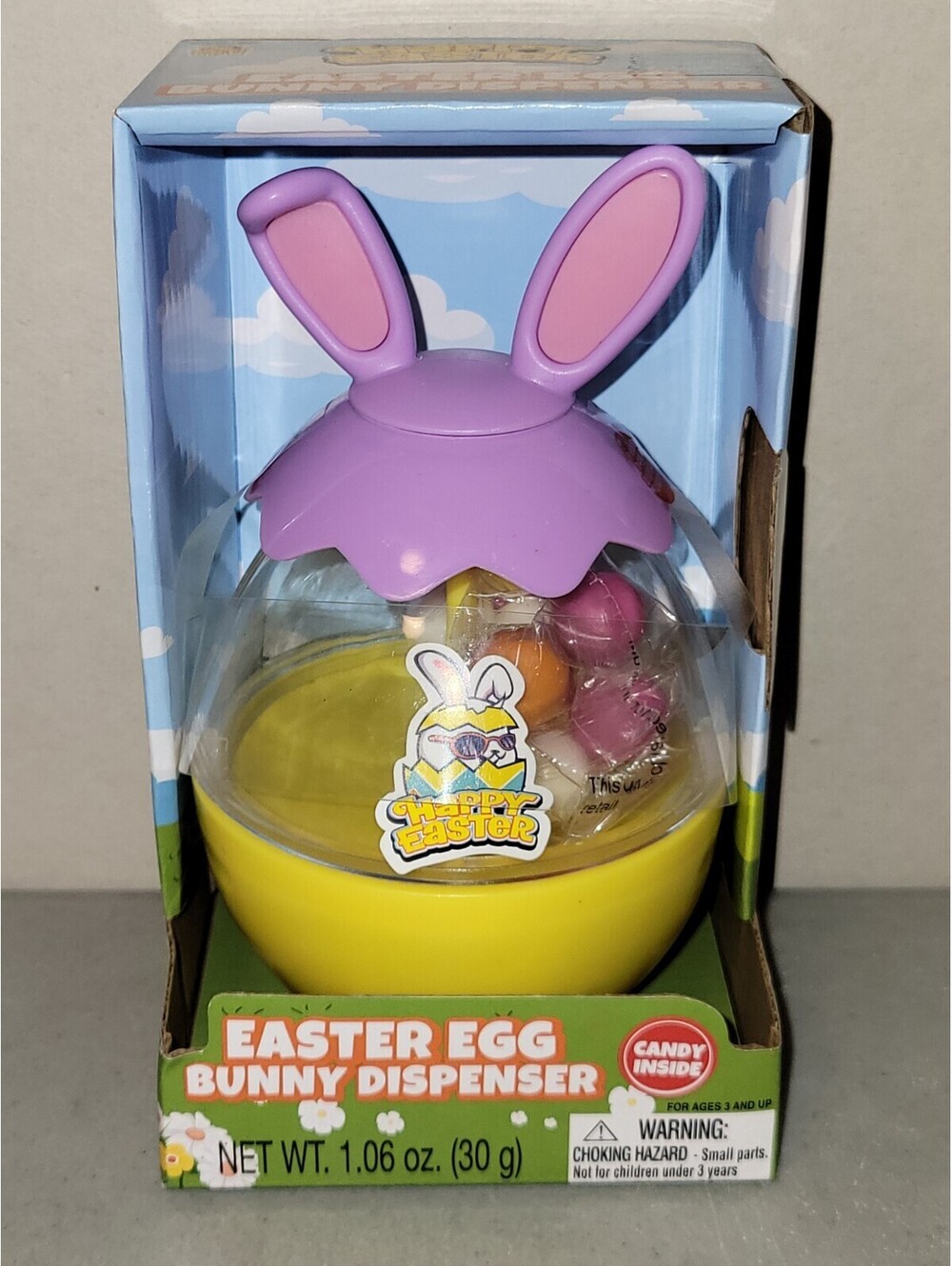 Easter Egg Bunny DISPENSER, Candy Inside 1.06 Oz. (30g) 7/22/2026